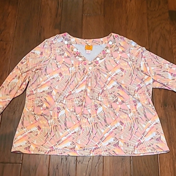 Ruby Rd women's 3/4 length sleeve shirt size 3X - Picture 1 of 8